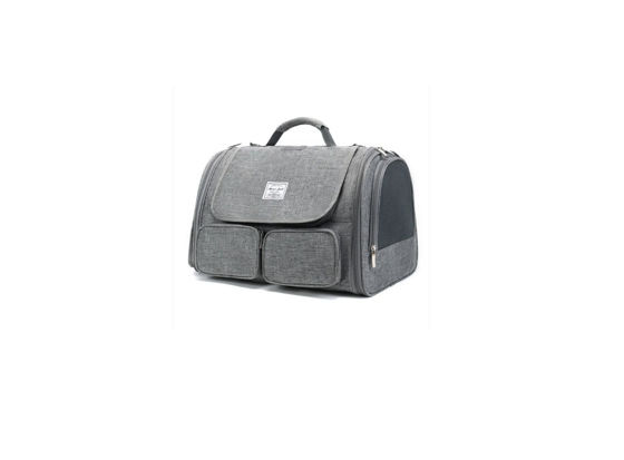Εικόνα της Denik Pet Τσάντα Μεταφοράς Αεροπλάνου Γκρι (45x28x30cm)