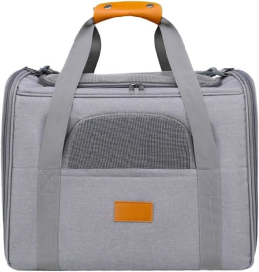 Εικόνα της Denik Pet Τσάντα Μεταφοράς Σκύλου & Γάτας Γκρι 45x33x35cm