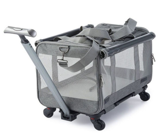 Εικόνα της Denik Pet Τρόλει Μεταφοράς Σκύλου & Γάτας Γκρι (47x30x35cm)