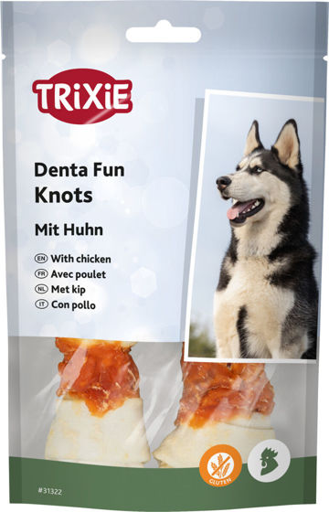 Εικόνα της Trixie Denta Fun Knotted Chicken Bone 5cm/70gr (5τμχ)