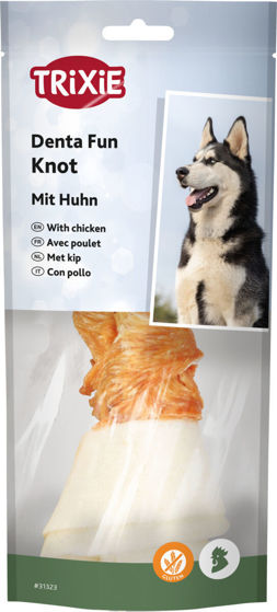 Εικόνα της Trixie Denta Fun Knotted Chicken Bone 15cm/70gr (1τμχ)