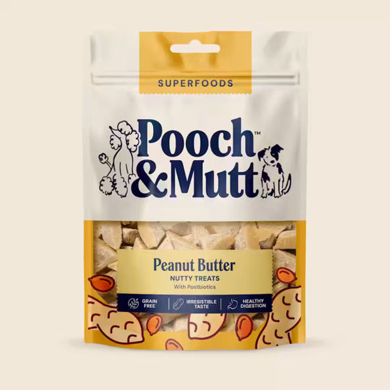 Εικόνα της Pooch & Mutt Λιχουδιές Σκύλου Peanut Butter Vegan Με Προβιοτικά 120gr
