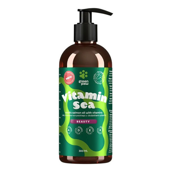 Εικόνα της Green Paw Vitamin Sea Έλαιο Σολομού με Σύμπλεγμα Βιταμινών A,D,E,K 300ml