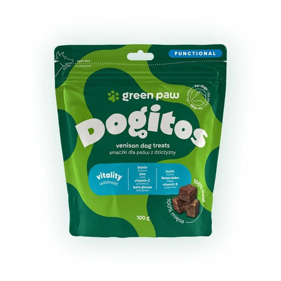 Εικόνα της Green Paw Dogitos Vitality Λιχουδιές Ενίσχυσης Γαστρεντερικής Υγείας 100% Ελάφι 100gr
