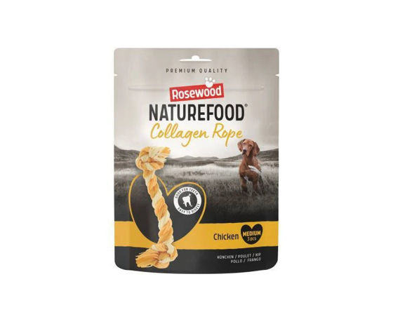 Εικόνα της Rosewood Naturefood Collagen Rope Chicken Medium 90gr (3τμχ)