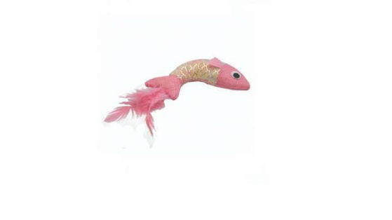 Εικόνα της Happypet Παιχνίδι Γάτας Mermaid Fish Pink (17x10cm)