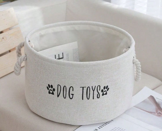 Εικόνα της Καλάθι Αποθήκευσης Παιχνιδιών Dog Toys Λευκό