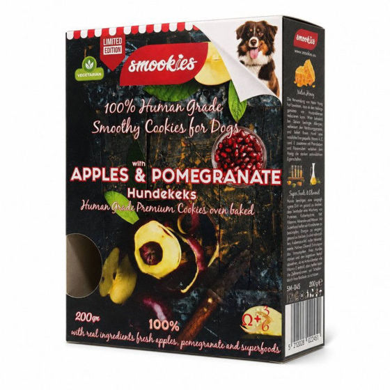 Εικόνα της Smookies Μπισκότα Apples & Pomegranate Premium 200gr
