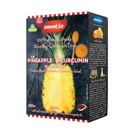 Εικόνα της Smookies Μπισκότα Ανανάς & Κουρκουμίνη 200gr