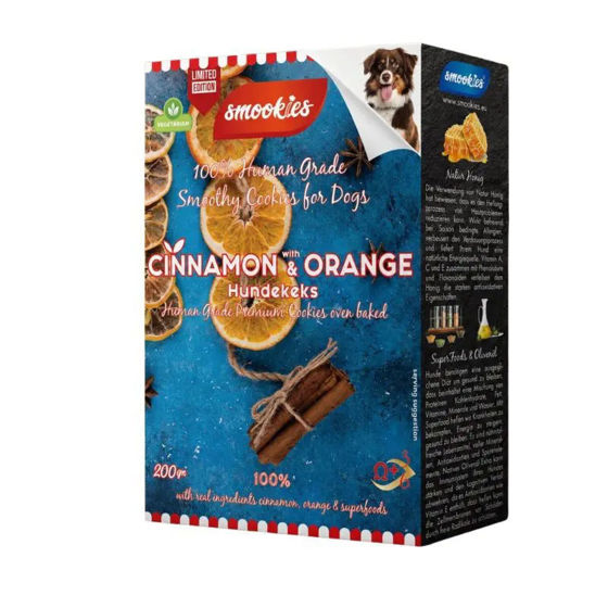Εικόνα της Smookies Μπισκότα Κανέλα & Πορτοκάλι 200gr