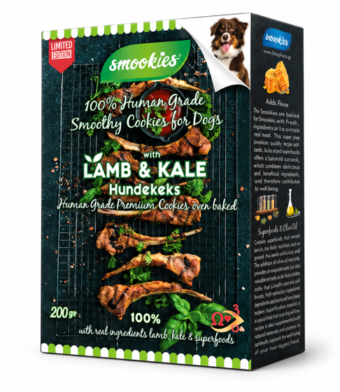 Εικόνα της Smookies Μπισκότα Αρνί & Λαχανίδα 200gr