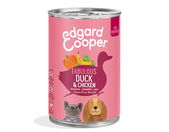 Εικόνα της Edgard Cooper Υγρή Τροφή Σκύλου Puppy Πάπια & Αρνί 400gr
