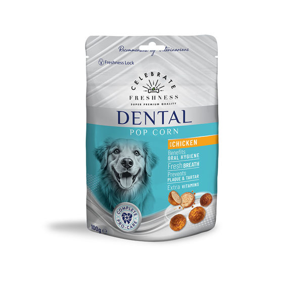 Εικόνα της Celebrate Freshness Λιχουδιές Dental Pop Corn Chicken 100gr