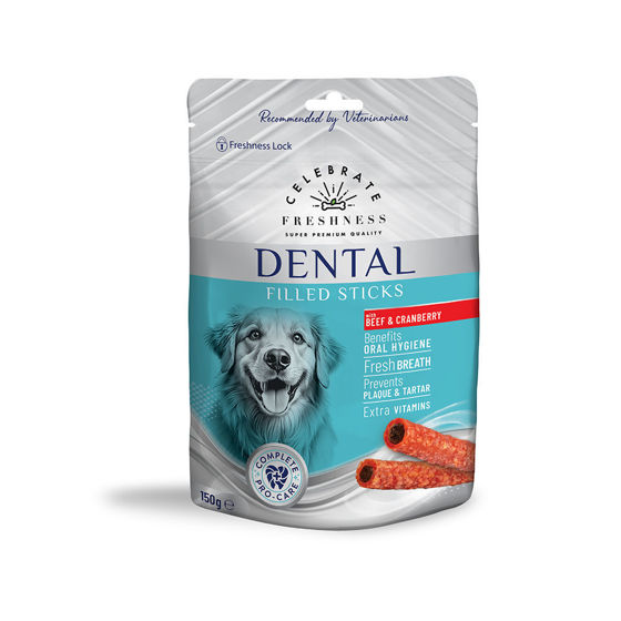 Εικόνα της Celebrate Freshness Λιχουδιές Dental Filled Sticks Beef & Cranberry 150gr