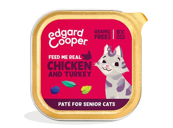 Εικόνα της Edgard Cooper Υγρή Τροφή Senior Pate Κοτόπουλο & Γαλοπούλα 85gr