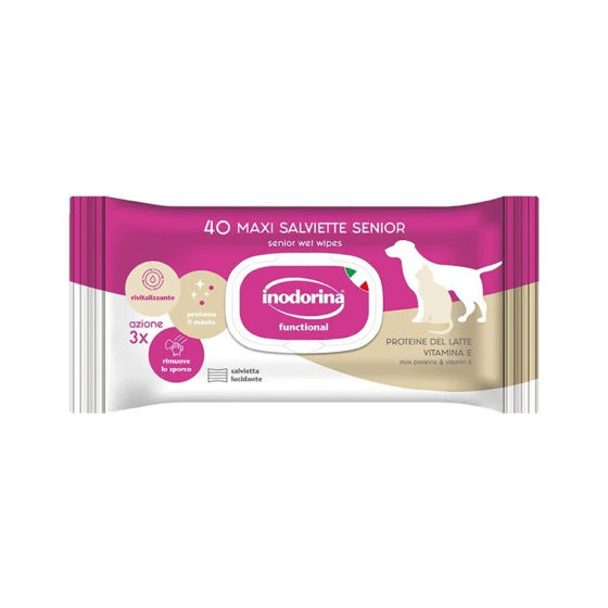 Εικόνα της Inodorina Υγρά Μαντηλάκια Καθαρισμού Senior Milk Protein 40τμχ